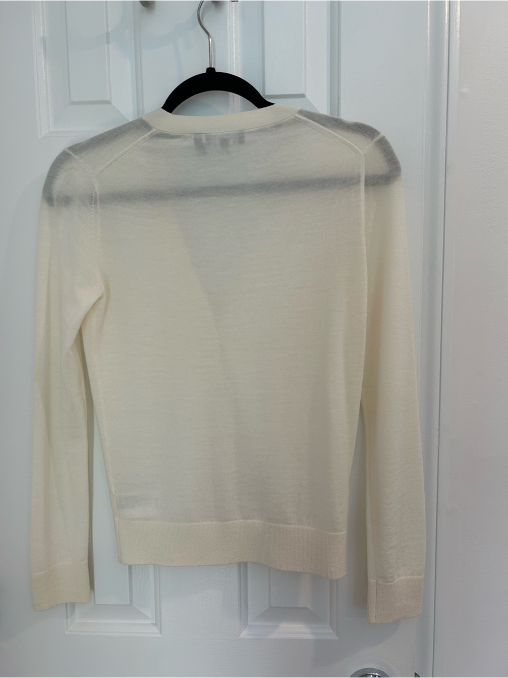 Theory Ivory Merino Wool V-Neck Cardigan XS - Picture 2 of 6